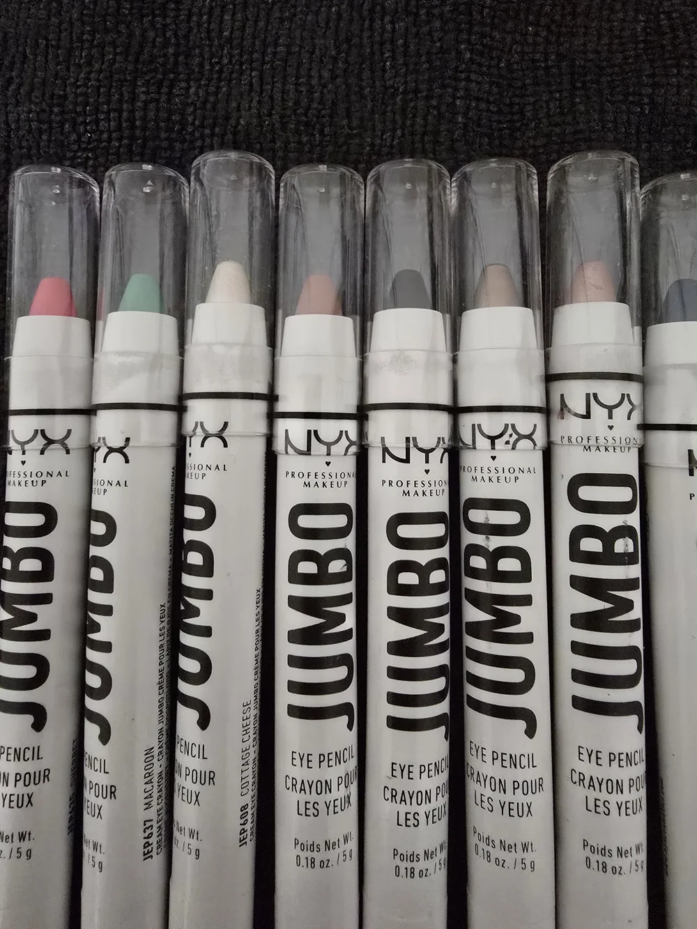 NYX Jumbo Eye Pencils. Pastel Pink, Mint, White, Peach, Gray, Taupe, Navy, Rose - Picture 1 of 2